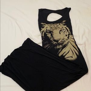 Tiger Head Maxi Dress